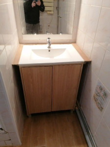 Photo de galerie - Pose meuble de salle de bain
