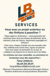Photo de galerie - N’hésitez pas à me contacter pour tout travaux extérieurs 