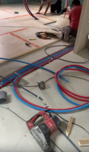 Photo de galerie - Installation au sol de sanitaires