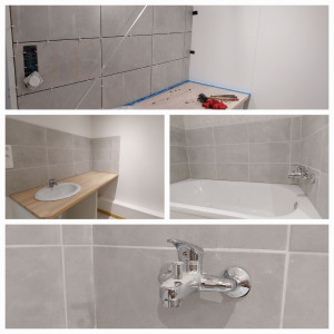 Photo de galerie - Pose faïence salle de bain