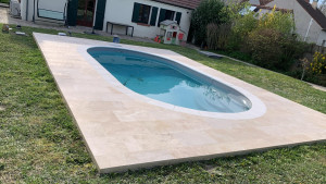 Photo de galerie - Création d'une piscine moderne + sol carrelé 