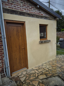 Photo de galerie - Mise en place crépis gratter