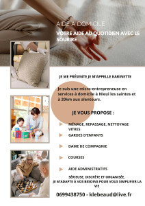 Photo de galerie - Ménage repassage vitres courses 

garde d enfants 


dame de compagnie 
accompagnement rendez-vous. 