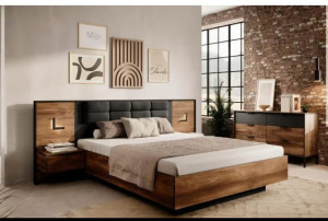 Photo de galerie - Lit double avec rangement 
Réalisé a Cannes 