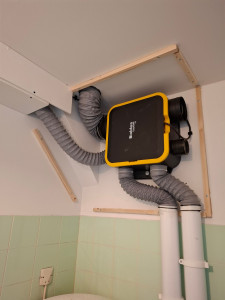 Photo de galerie - Pose Vmc avec coffrage.