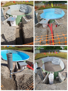 Photo de galerie - Puit décompression 
mise en place pompe+ passage de fourreau 