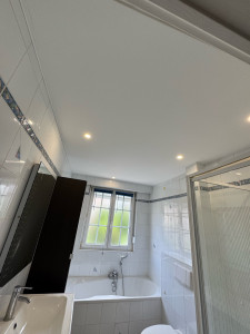 Photo de galerie - Création faux plafond salle de bain 