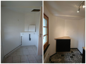 Photo de galerie - Pose d'une nouvelle cuisine, avec pose de sol en dalle pvc