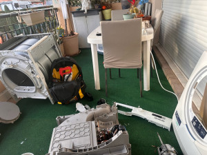 Photo de galerie - Remplacement, stock, sèche-linge, pompe à chaleur