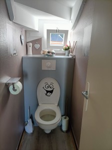 Photo de galerie - Remplacement WC traditionnelle par WC Suspendu :
- Modification arrivée eau Cuivre
- Installation et réglage chassis
- Habillage sur mesure en Mélamine
