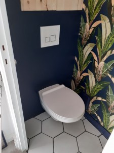 Photo de galerie - Wc refait à neuf, changement wc par un suspendu, carrelage....