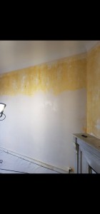 Photo de galerie - Lissage complet d'un murs très abîmé 