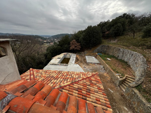 Photo de galerie - Terrassements de soutènements et piscine