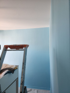 Photo de galerie - Enduit peinture pro papier peint toile de verre pose lino et parquet 