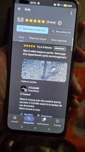 Photo de galerie - Un avis google parmis tant d'autres,pour preuve du professionnalisme...
