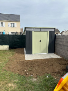 Photo de galerie - Création une dalle et montage abri