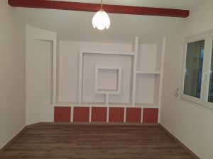 Photo de galerie - Création buanderie sur mesure + finition peinture et pose porte de rangement