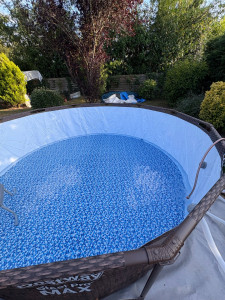 Photo de galerie - Mise en place piscine 