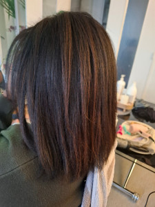 Photo de galerie - Couleur ,reflet noisette, brushing 