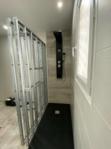 Photo de galerie - Paroi de douche placo 