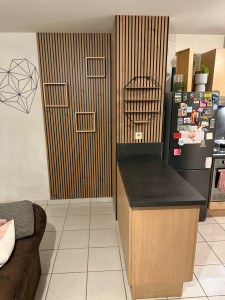 Photo de galerie - Pose de parment avec décoration 
