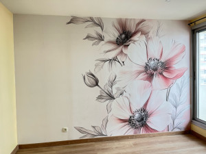 Photo de galerie - Pose de papier peint panoramique