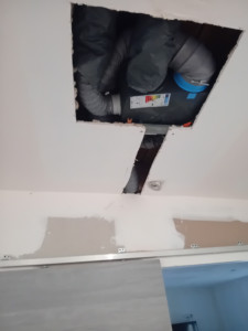 Photo de galerie - Pose vmc avec bande enduit 