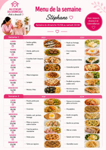 Photo de galerie - Planning repas pour un bénéficiaire 