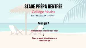 Photo de galerie - Stage prépa rentrée