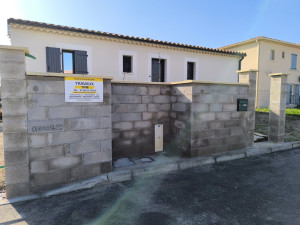 Photo de galerie - Réalisation mur de clôture de limite de propriété