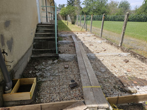 Photo de galerie - Préparation avant de coulé le béton.