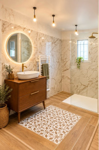 Photo de galerie - Rénovation Sdb avec douche à l’italienne 