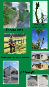 Photo de galerie - Voici mes services entretien espace vert et service nettoyage et peinture 