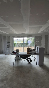 Photo de galerie - Chantier bandes après placo