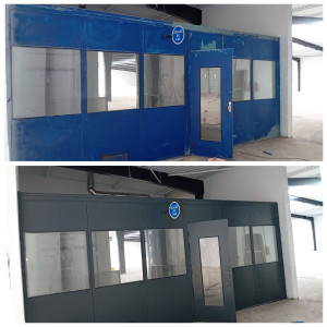 Photo de galerie - Poncé, nettoyé à l'acétone et peint 