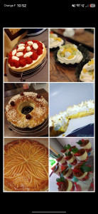Photo de galerie - Tarte aux fraises crème mascarpone vanille 
Pavlova auwmx fruits exotiques 
Brioche en couronne 
Tarte au citron meringuée 
Galette des rois 
Verrines fraises speculoos mascarpone 
