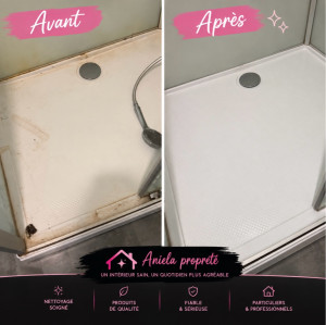 Photo de galerie - Nettoyage en profondeur cabine de douche 