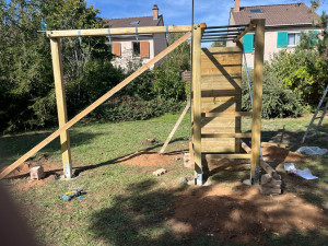 Photo de galerie - Voici une belle installation d’une balançoire de l’entreprise J.Dezitter 