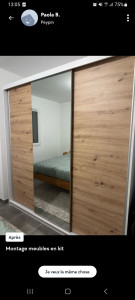 Photo de galerie - Grande armoire 3 portes coulissantes