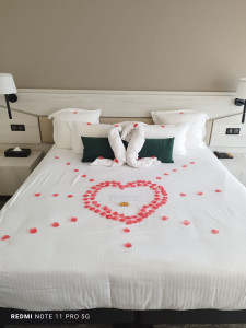 Photo de galerie - Préparation d'une nuit en amoureux dans un hôtel 
