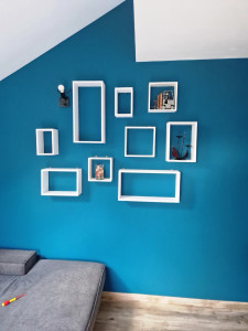 Photo de galerie - Peinture d’un pan de mur en couleur