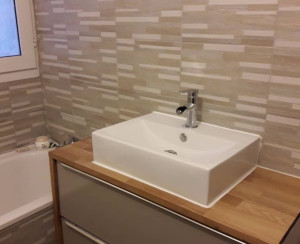 Photo de galerie - Rénovation de salle de bain. montage et pose meuble. 