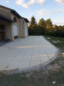 Photo de galerie - Création d'une terrasse sur sable.