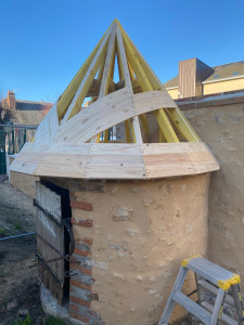 Photo de galerie - Charpente tourelle