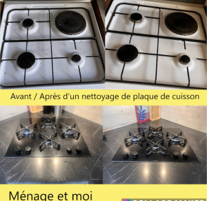 Photo de galerie - Avant après table de cuisson 