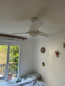 Photo de galerie - Installation d'un combiné ventilateur-éclairage