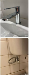 Photo de galerie - Changement  de mitigeur salle de bain 
plus mécanisme de chasse d'eau 