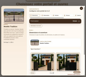 Photo de galerie - Configurateur de portail en ligne