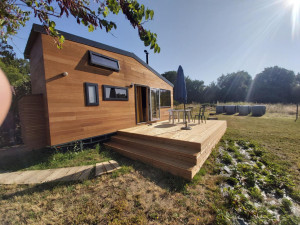 Photo de galerie - Terrasse en pin sur plot