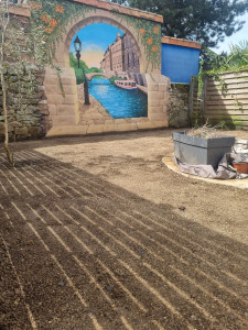 Photo de galerie - Apres nivellement et semage gazon 